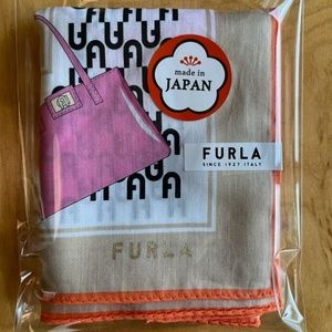 Furla silk scarf NWT 23 inches (90 cm) square Made in Japan